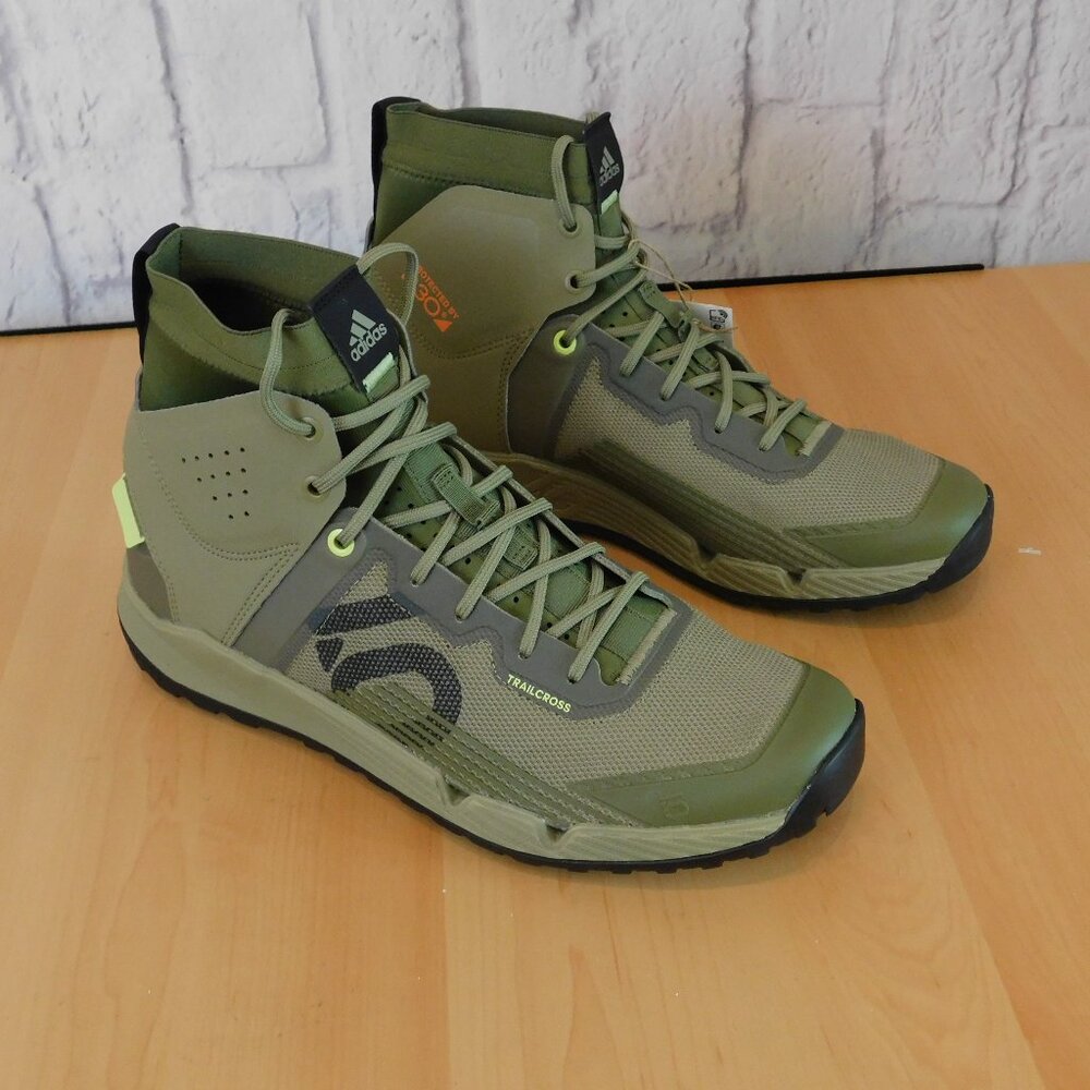 Men's Five Ten 5.10 Trailcross Mid Pro Flat Shoes Green Black GY5121 Size 10